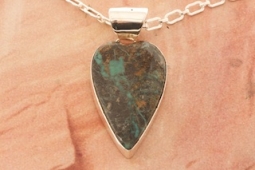 Genuine Sierra Nevada Turquoise Sterling Silver Pendant